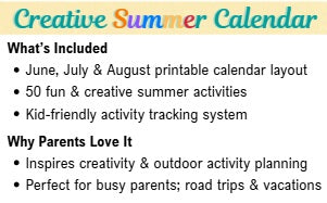 Creative Summer Calendar