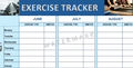 Excel Exercise Tracker (blue)