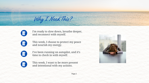 Self-Care Weekly Planner