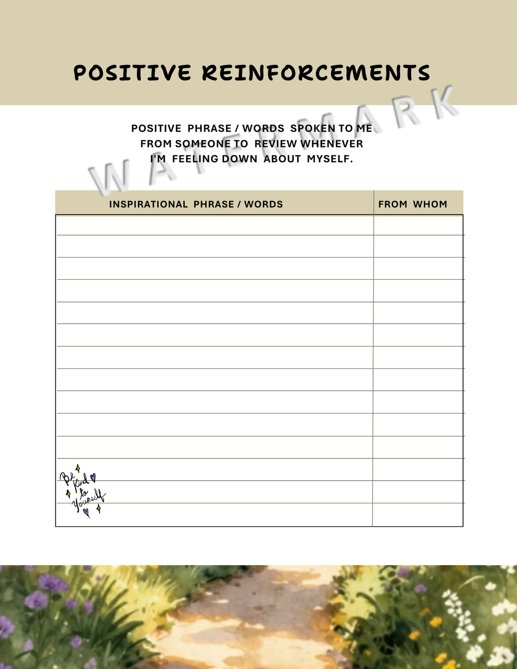 Self-Confidence Journal (Forest cover edition)