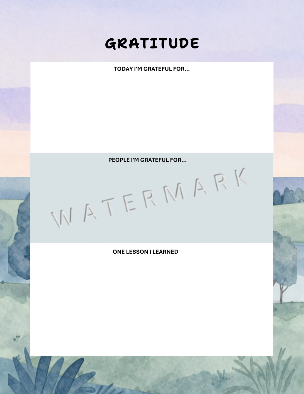 Self-Confidence Journal (Watercolor cover edition)